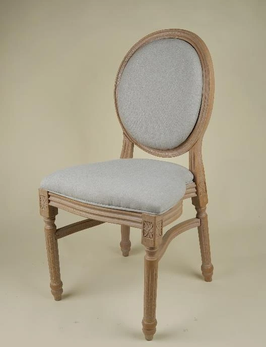 Fiber Louis Chair Solid Back Antique Grey